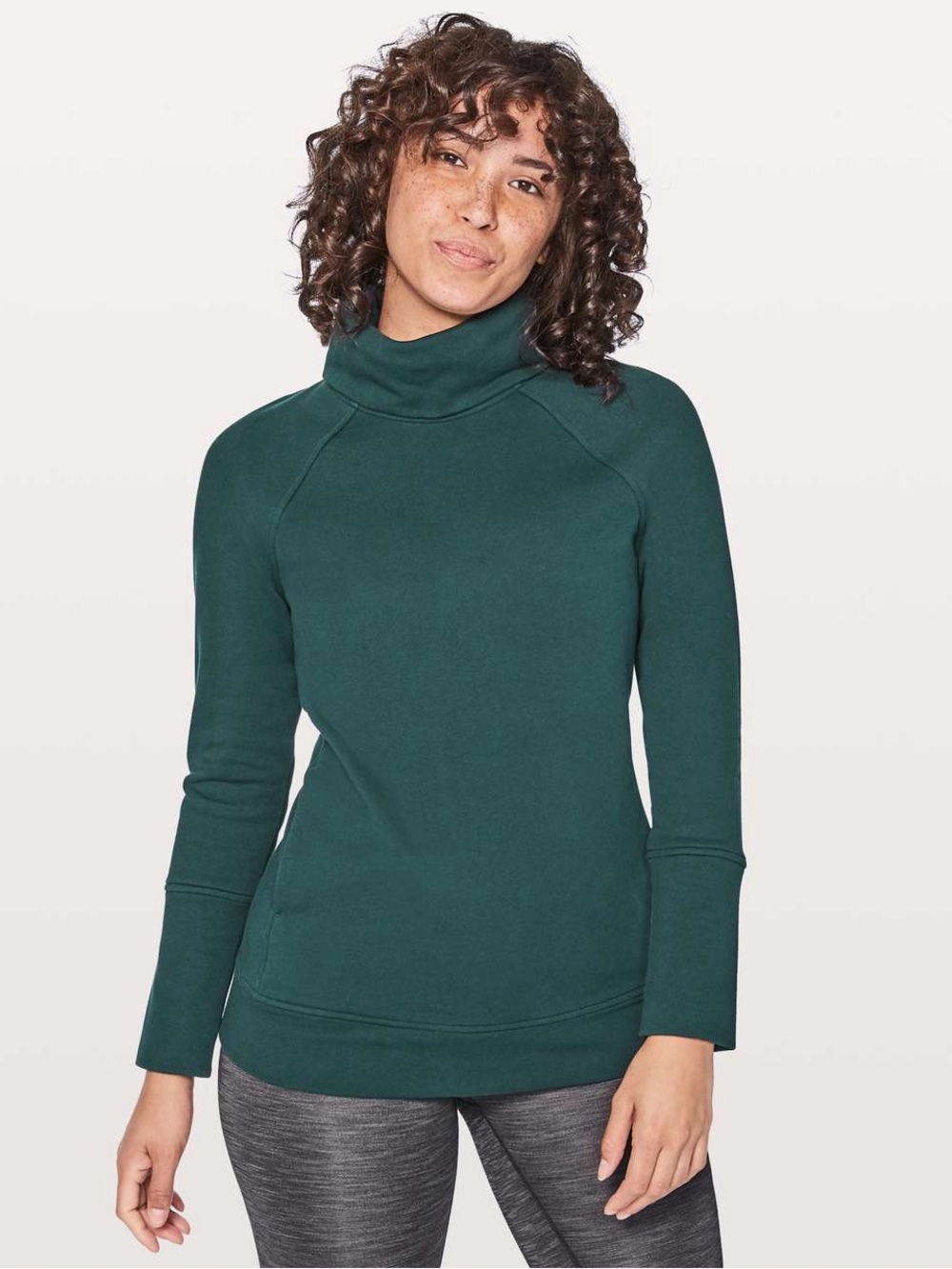 Lululemon To You Tunic - Submarine Teal Turtleneck Pullover Sweater